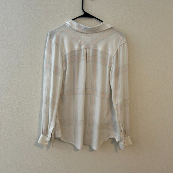 White/Cream Rails Button Up Shirt - Picture 2 of 2
